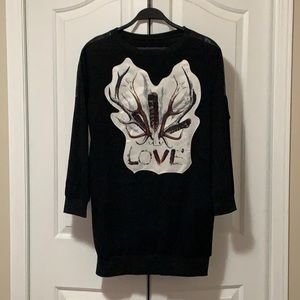 Black long/dress tee